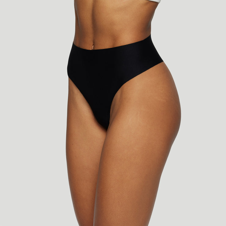 Jiv High Rise Thong Black