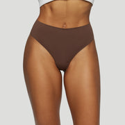 Jiv High Rise Thong Coffee