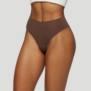 Jiv High Rise Thong Coffee