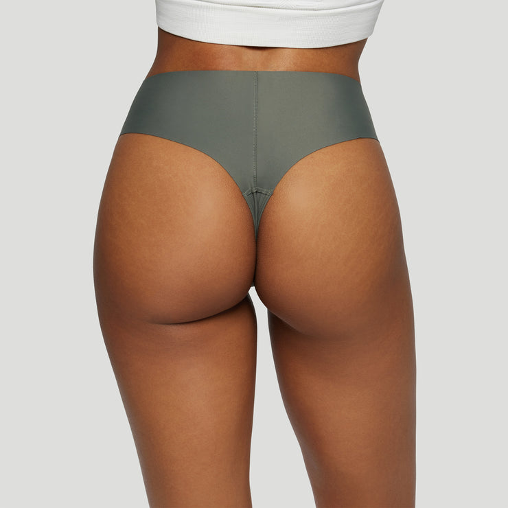 Jiv High Rise Thong Moss