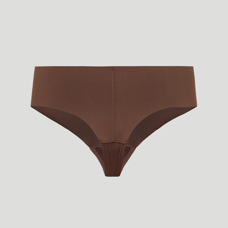 Jiv High Rise Thong Coffee