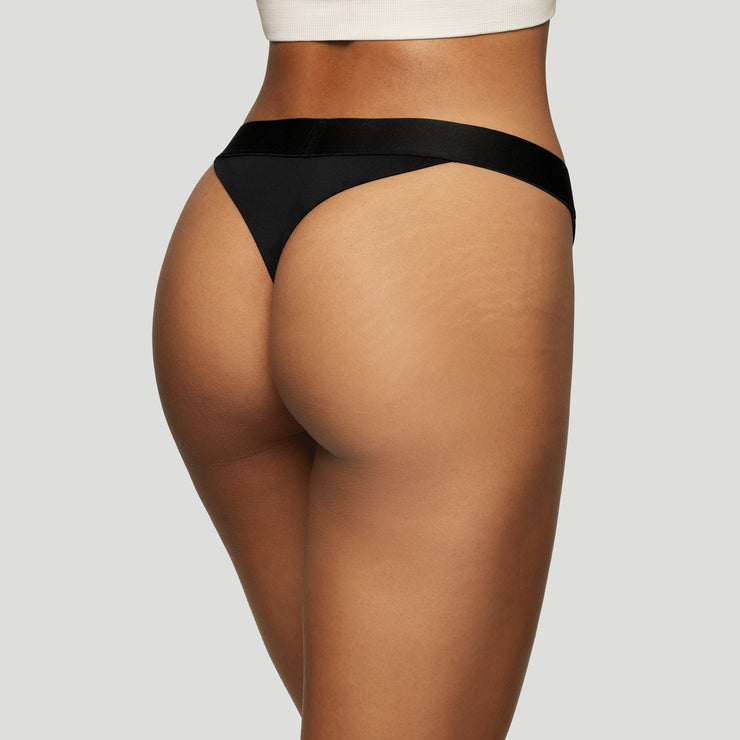 Jiv Low Rise Thong Black