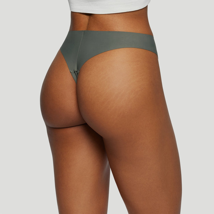 Jiv Mid Rise Thong Moss