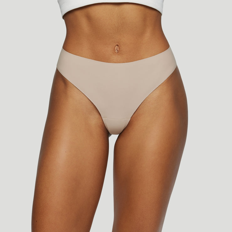 Jiv Mid Rise Thong Sand